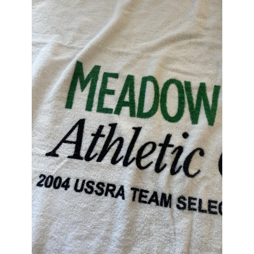 Vintage Meadow Mill Athletic Club USSRA 2004 Towel Squash Racket Baltimore‎ MD